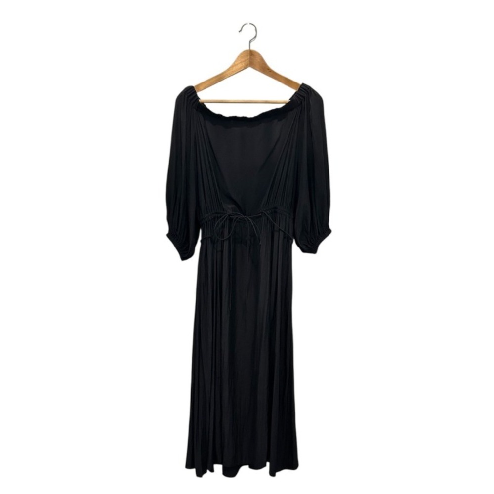 Country Road Australia Off the Shoulder Maxi Dresses Cinched Waist Size 10 Black
